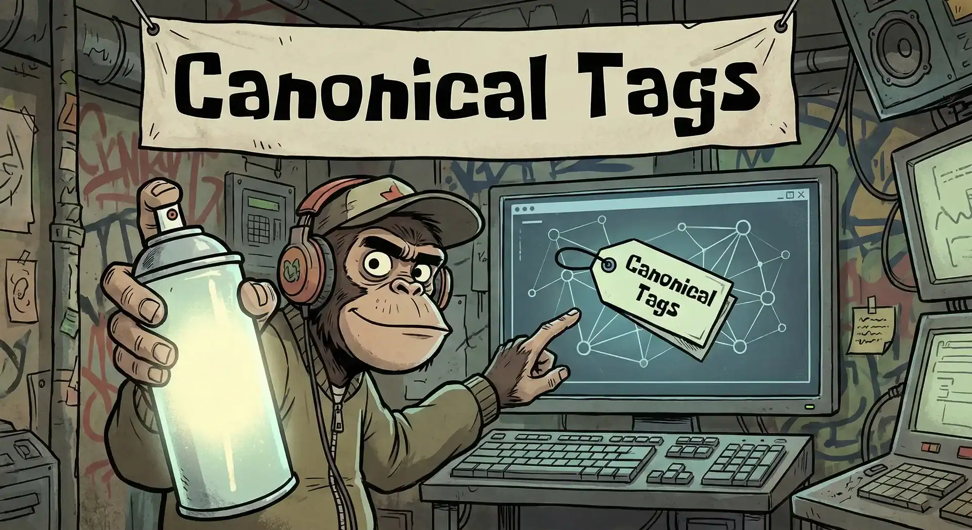 A featured image for the guide on canonical tags.